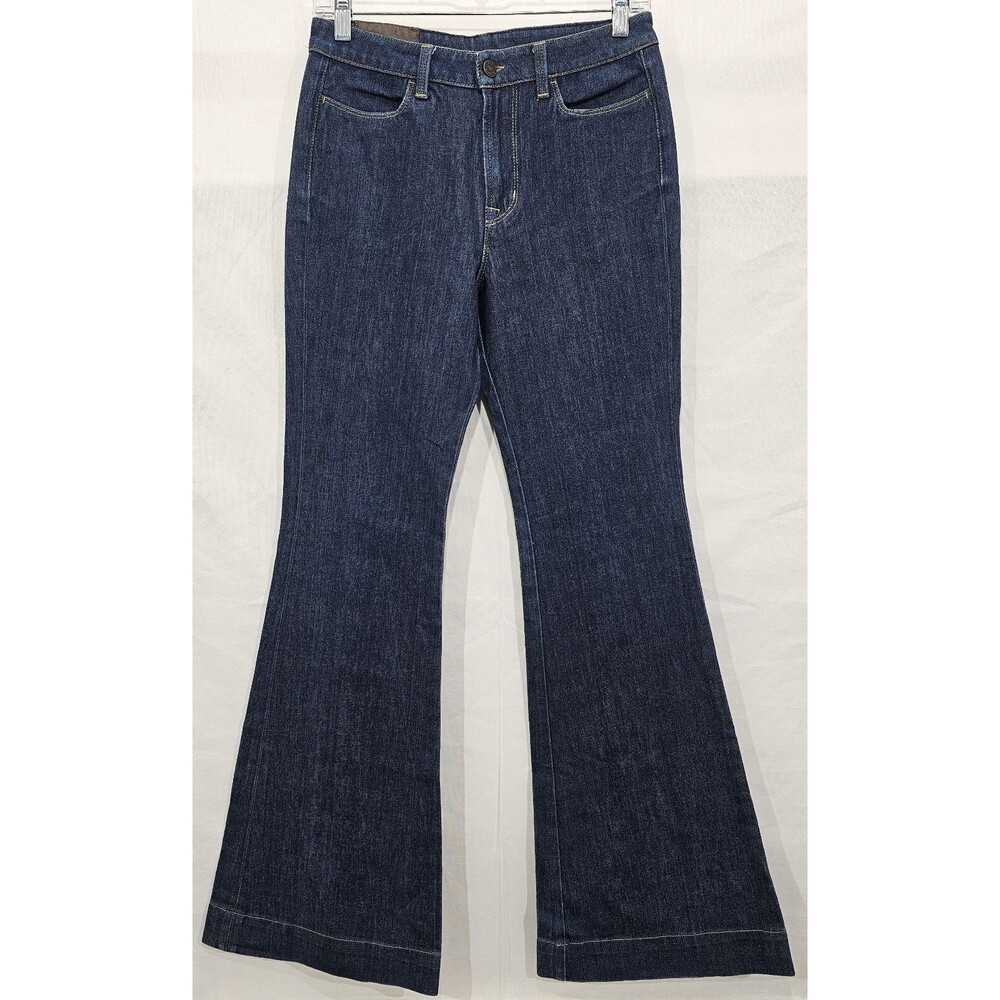 AllSaints Lauren Flare Jeans Womens 28 Dark Wash Blue Trouser Denim Y2K Vintage